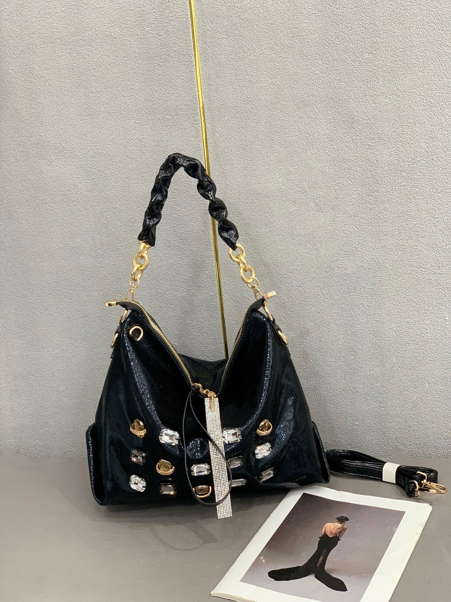 Women's Fashion Rhinestone Sequins Large Capacity Fashionable Bags