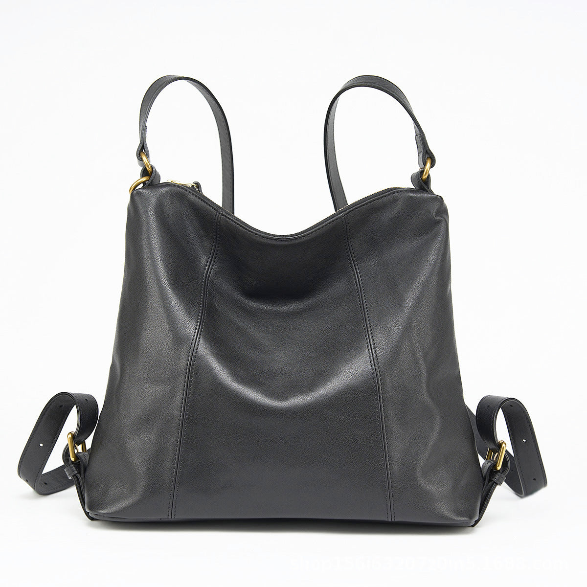 Women's Leather Large Capacity Simple Genuine Commuter Leisure Backpack