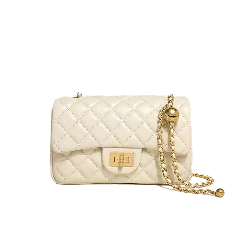 Layer Cowhide Diamond Simple Classic Style Bags