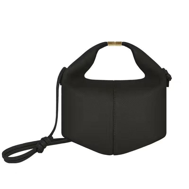 Women's French Niche Cowhide Lunch Box Design Women's Handbag