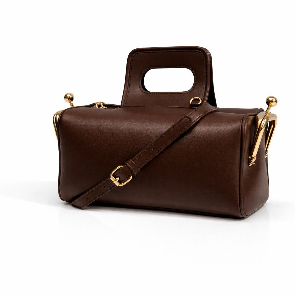 Women's Bilateral Clip Crocodile Pattern Frame Fashion Women's Handbag