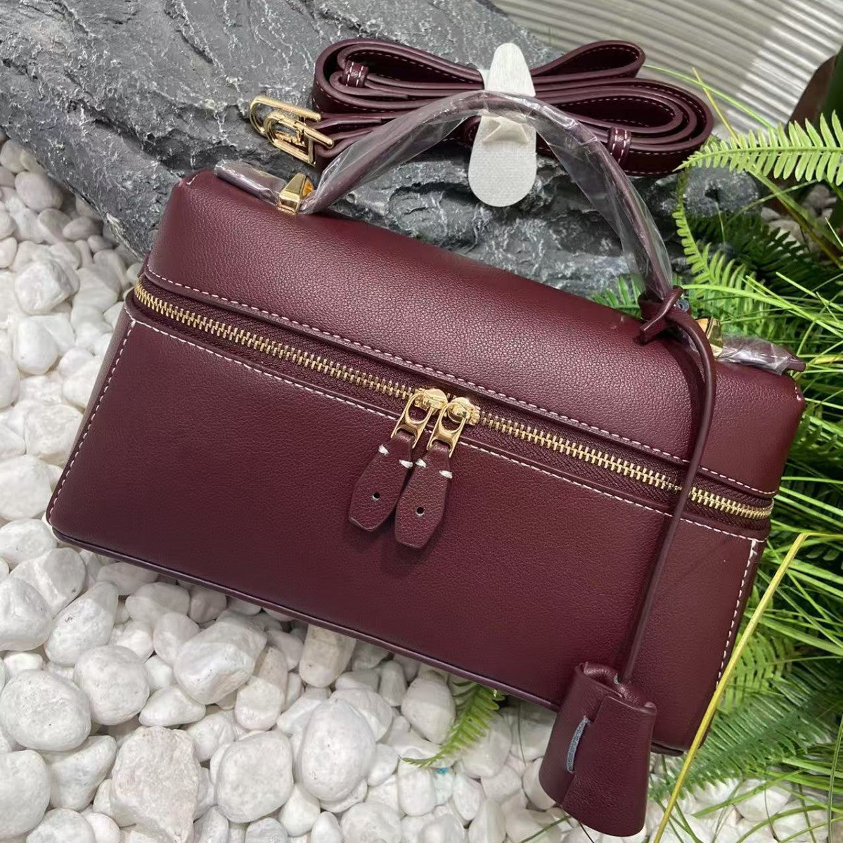 Women's Grain Surface Lunch Box Niche High-grade Bags