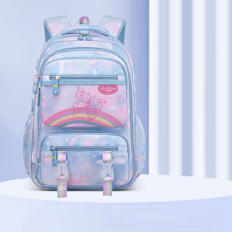 Rainbow Butterfly Sweet Princess Lightweight Upgraded Backpacks
