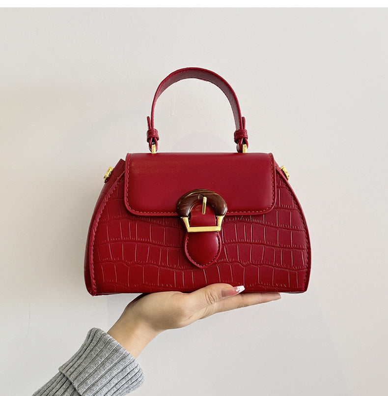 Women's French Minority Fashionable Oblique Portable Women's Handbag