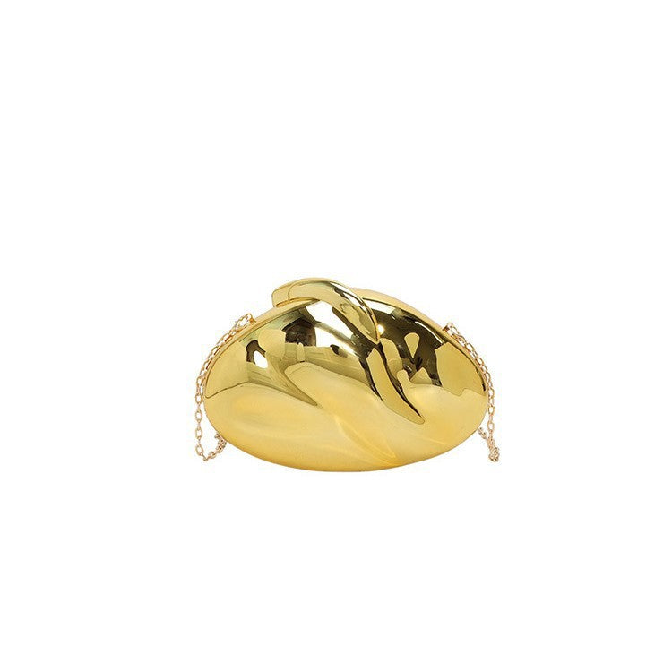 Women's Oval Acrylic Glossy Fashion Creative Chain Evening Bags