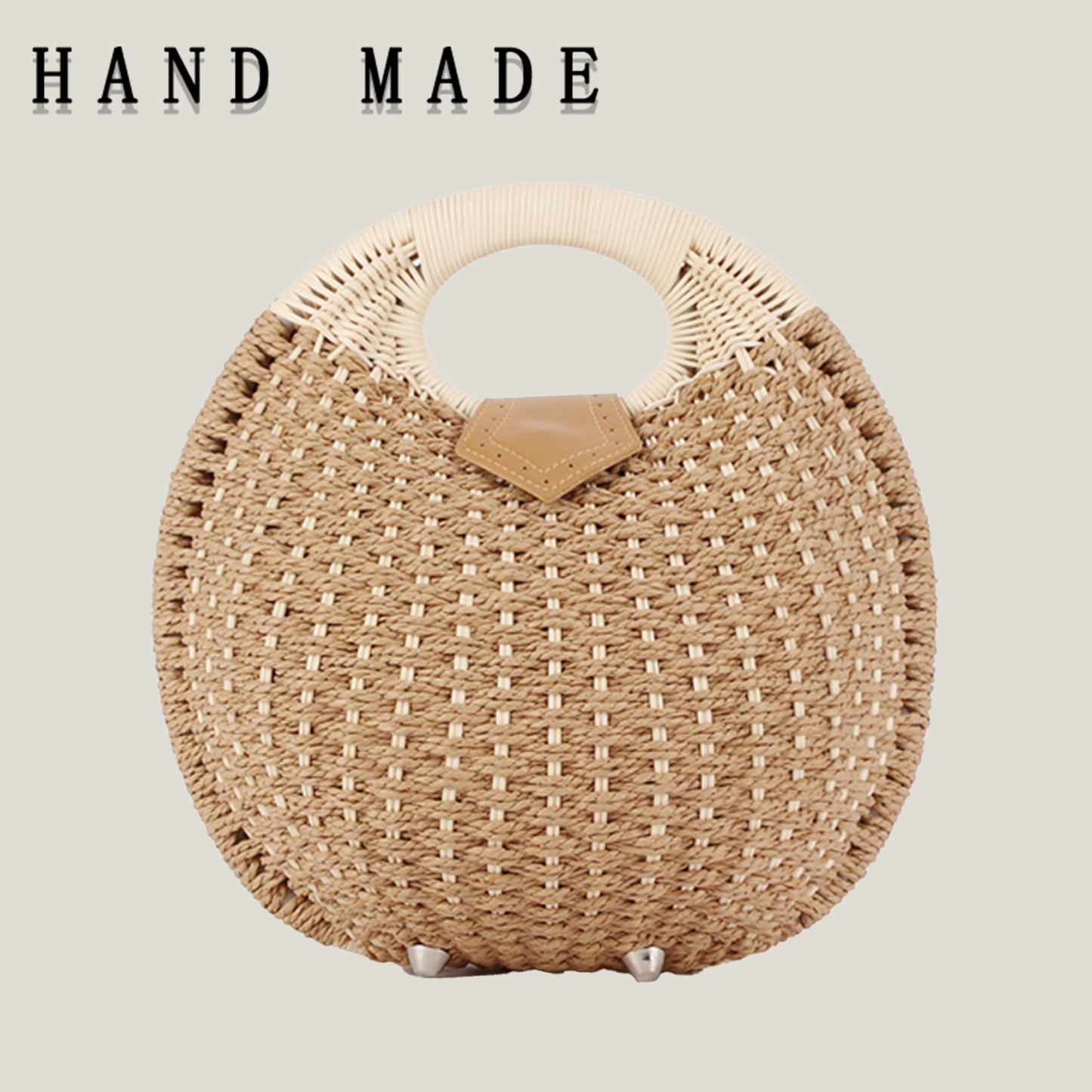 Women's Fashion Shell Cute Personality Rattan Weave Paper String Bags