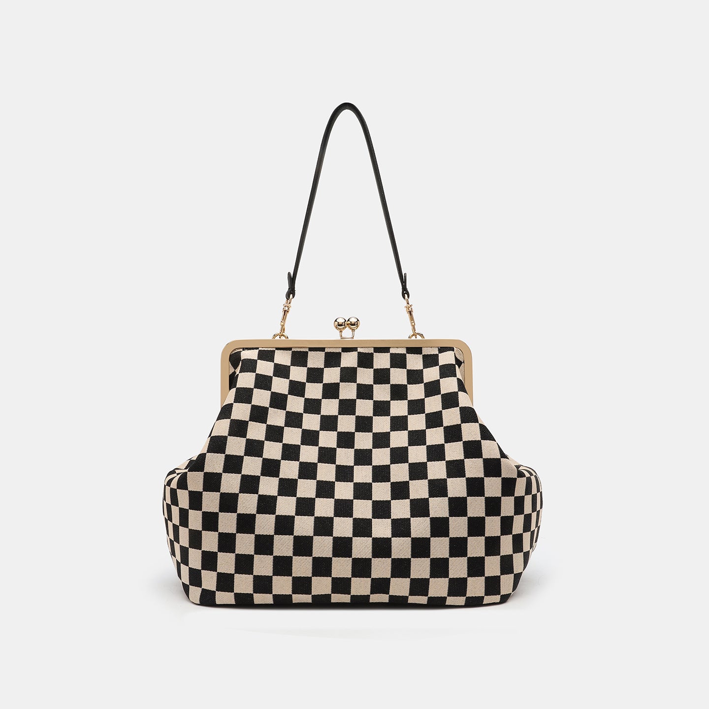 Women's Luxury Minority Design Clip Chessboard Lattice Dinner Large Women's Clutch