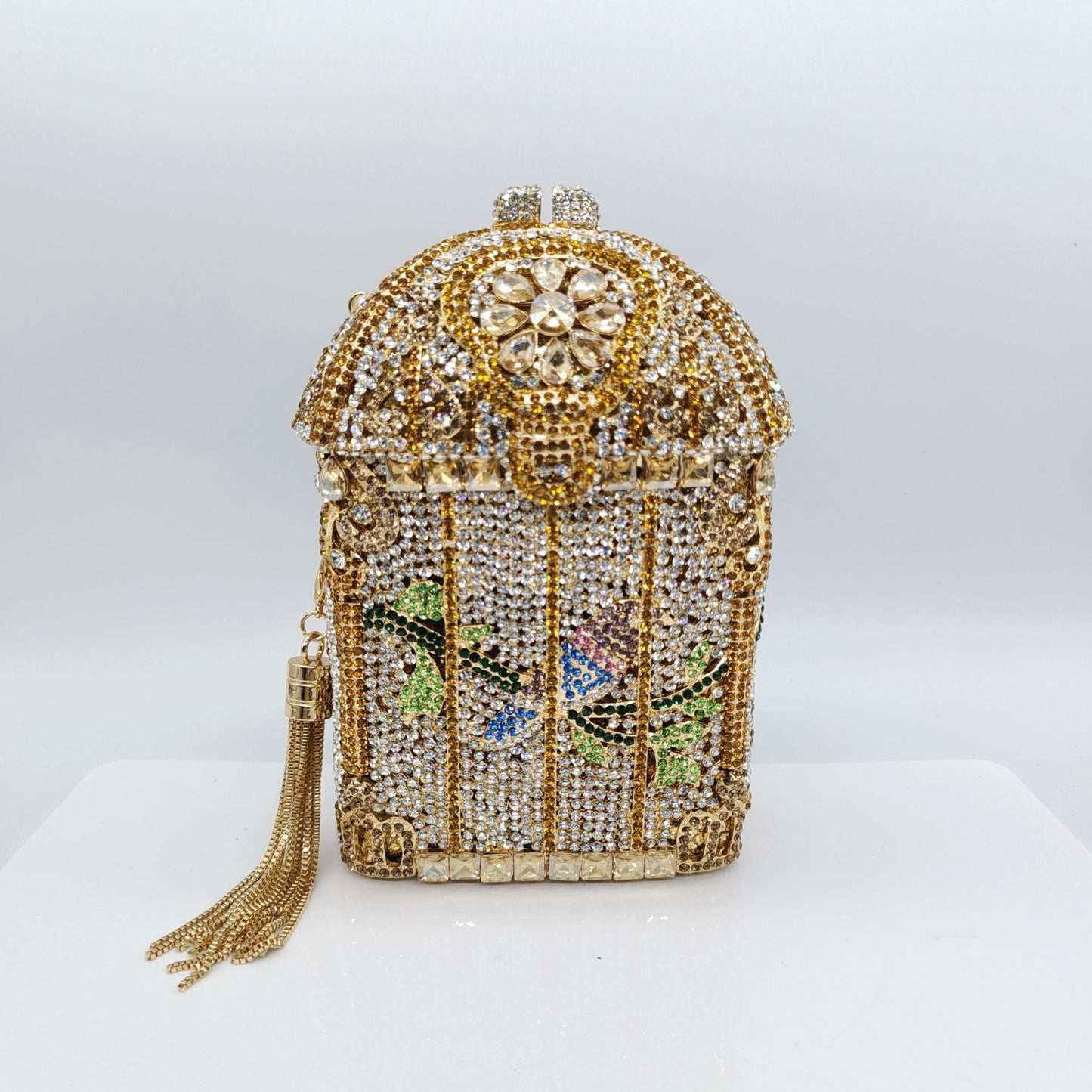 Cage Diamond Three-dimensional Pocket Banquet Full Dinner Bag
