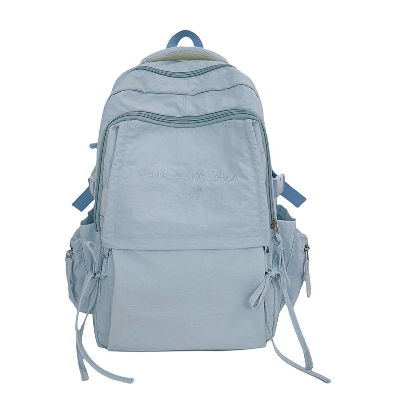 Women's Style Simple Sweet Large Capacity Computer Junior High College Student Schoolbag