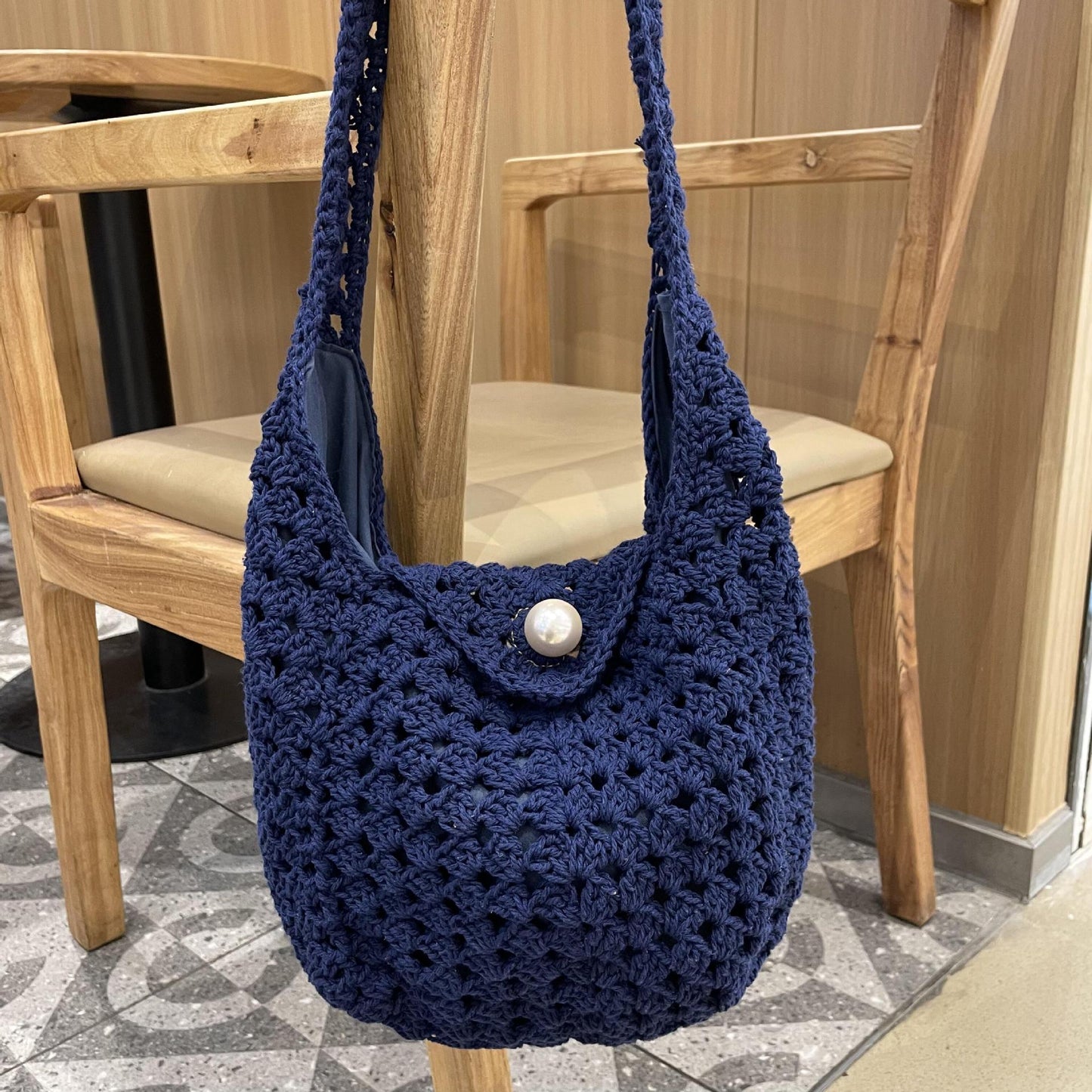 Idle Style Large Capacity Totes High-grade Woven Commuter Crocheted Postman Women's Messenger Bag