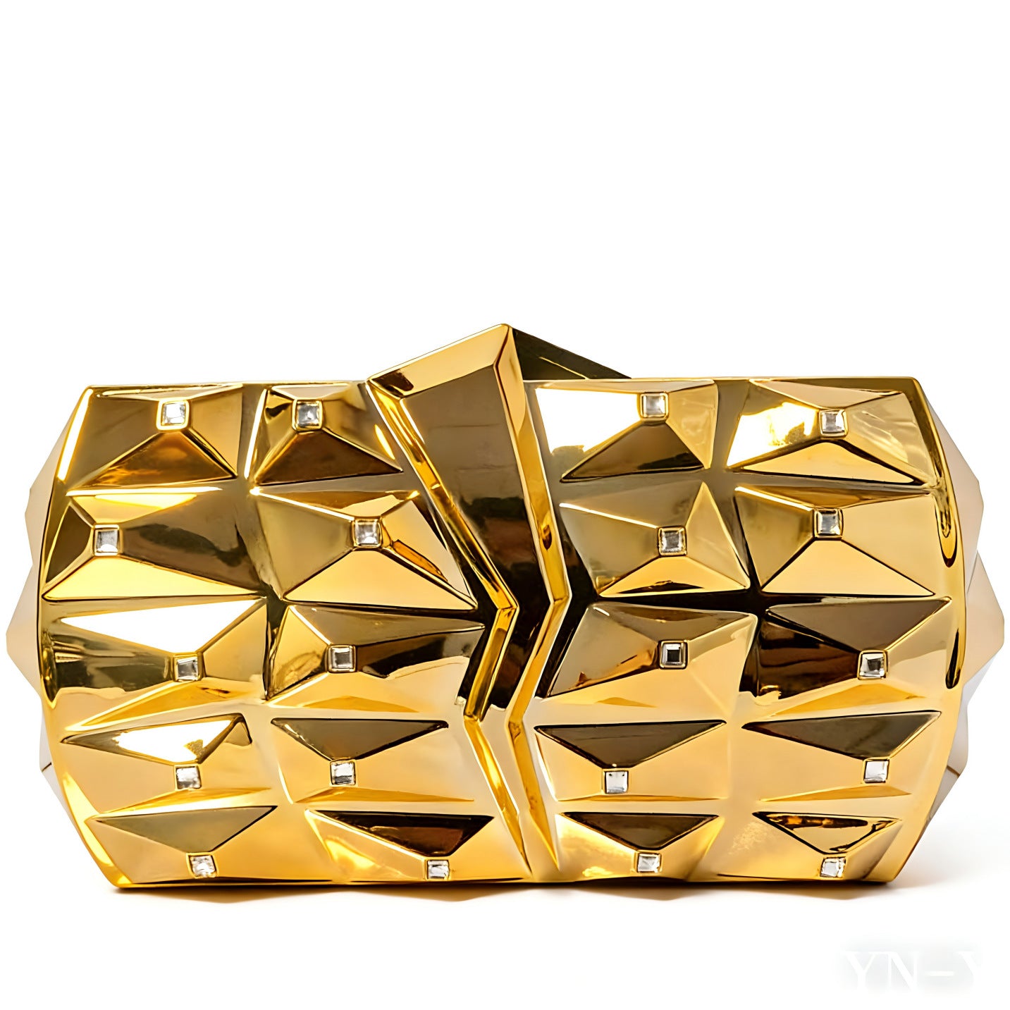 Geometric Rhombus Metal Texture Chain Fashion Shoulder Bags