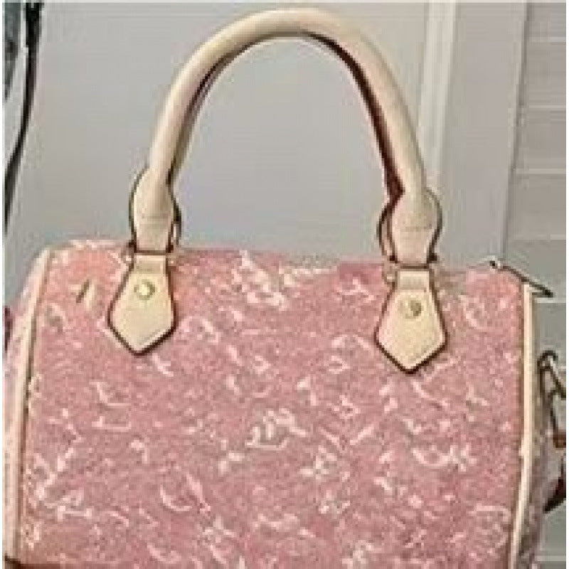 High-quality Donkey's Versatile Vintage Printed Boston Handbags