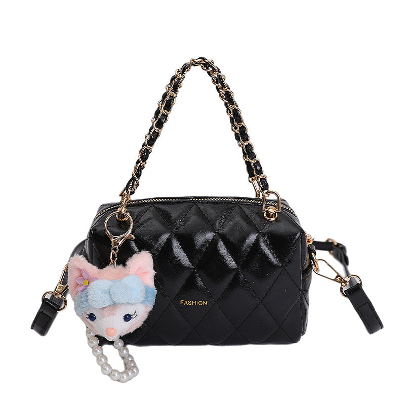 Women's Classic Style Diamond Pattern Chain Super Hot Texture Handbags