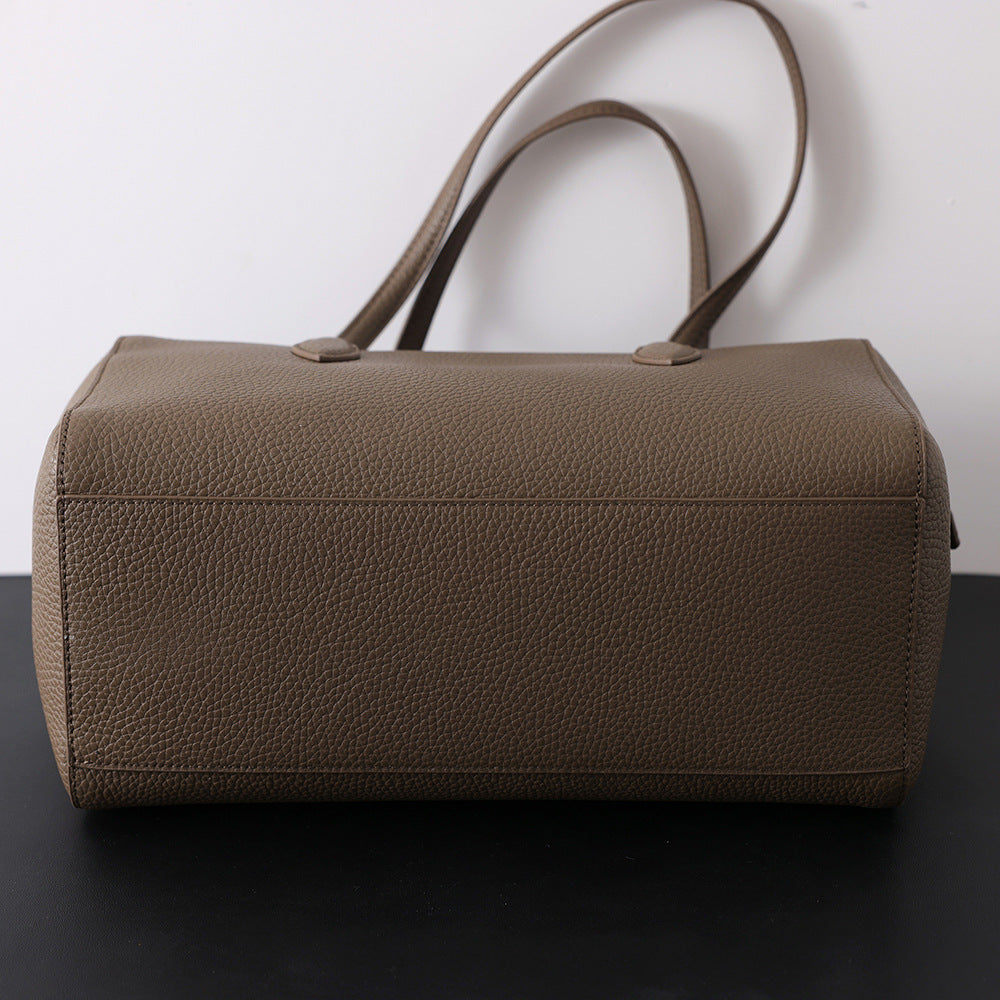 Women's First Layer Cowhide Genuine Leather Underarm Tote Bag