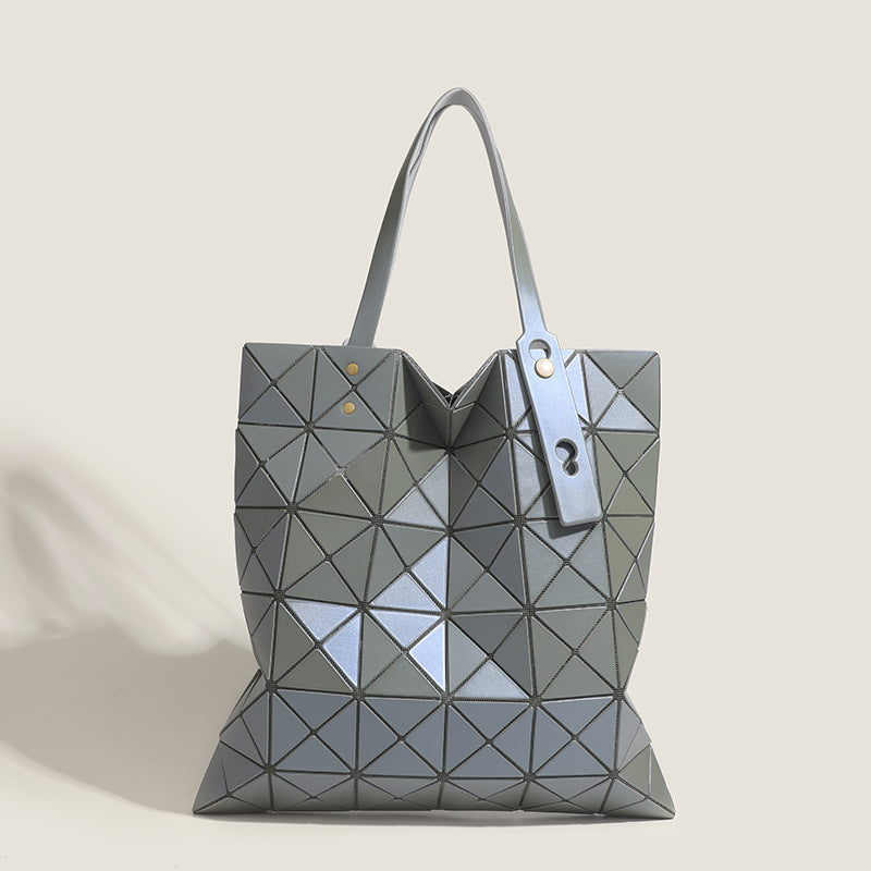 Geometric Diamond Limited Color Nail Frosted Versatile Large Capacity Tote Bags