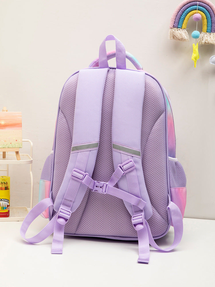 Children's Elastic Silk Fabric Man Woman Cartoon Primary School Bag