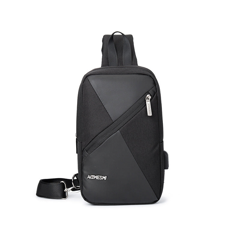 Men's Simple Fashion Commuter Portable Daily Cycling Men's Chest Bag