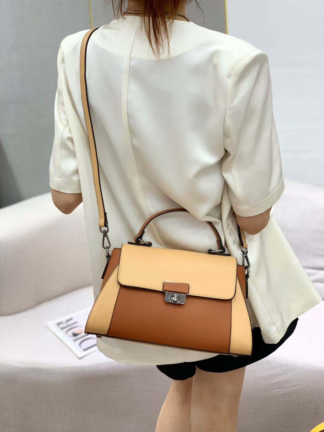 Women's Print Portable Urban Simple Color Matching Women's Shoulder Bag