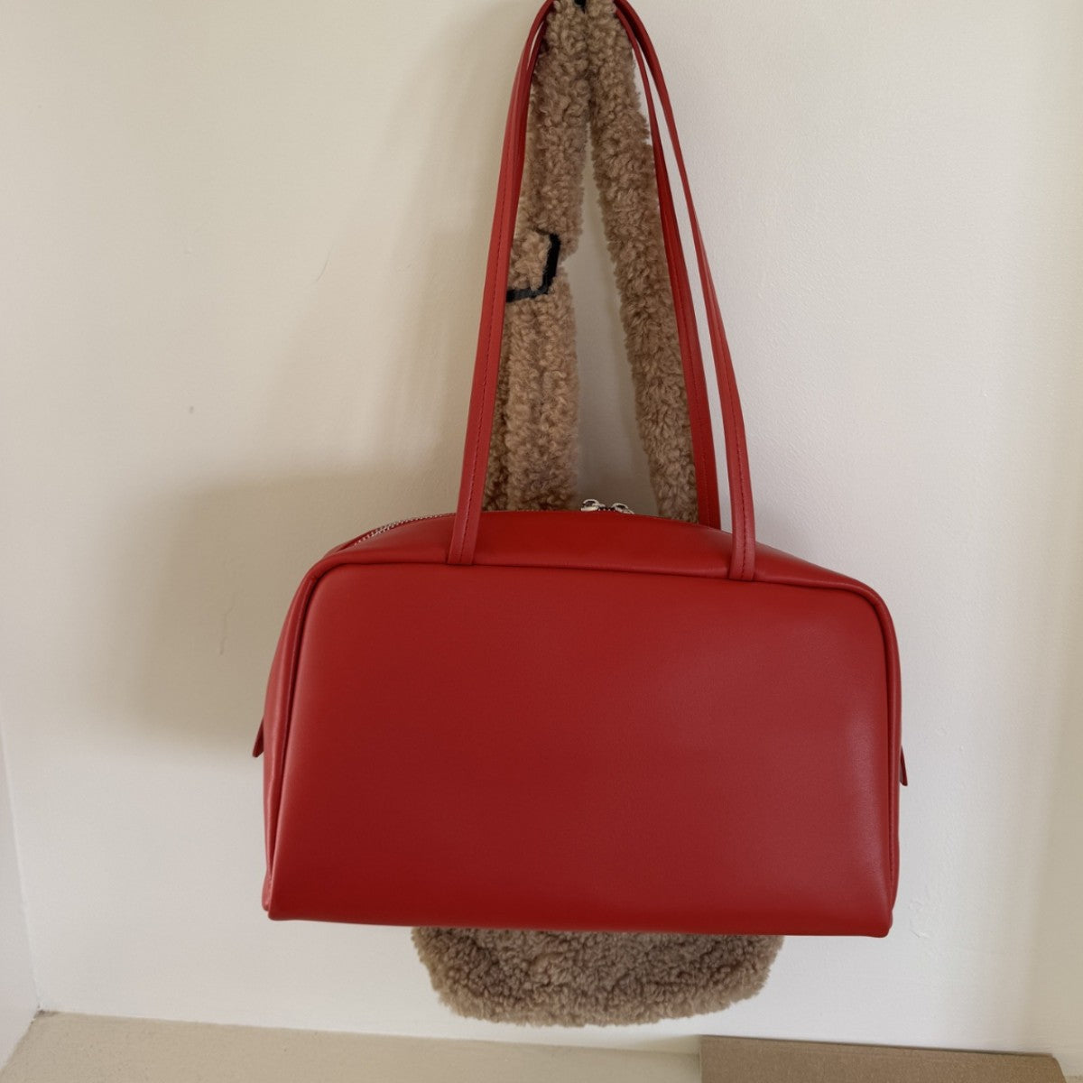 Women's Bowling Boston Large Capacity Sheepskin Women's Shoulder Bag