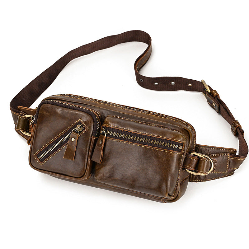 Glamorous Charming Men's Leather Oil Cowhide Bags