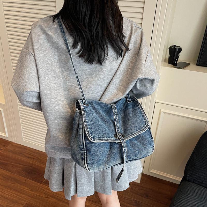 Women's Denim Fashionable High-grade Artistic Style Portable Bags