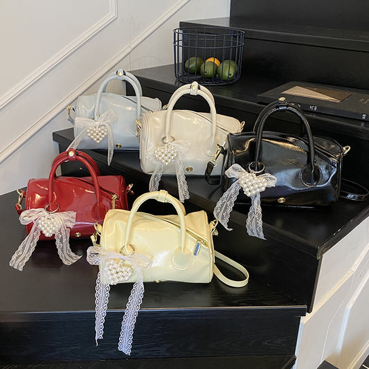 Simple Rhombus Western Style Texture Commuter Handbags