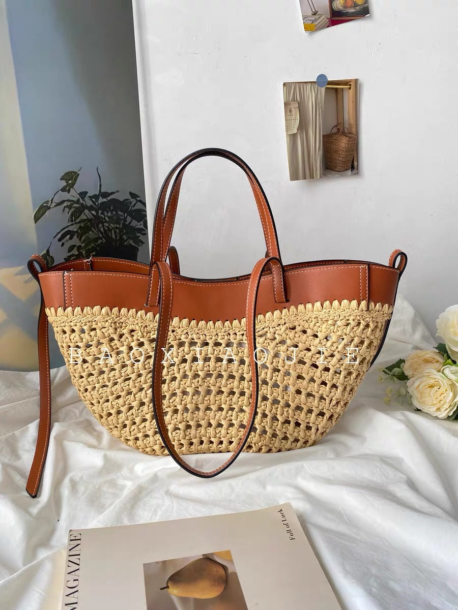 Wings Style Vacation Big Old Money Hand-woven Straw Women's Shoulder Bag
