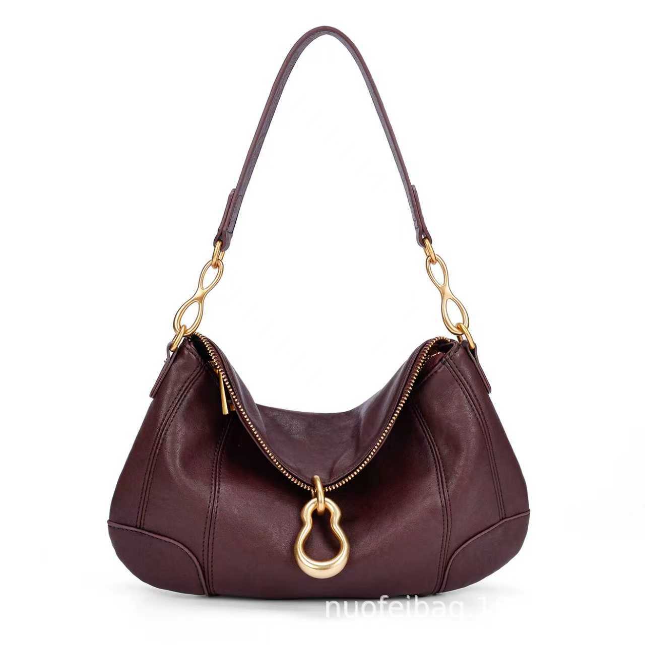 Western Style Dumpling Large Capacity Simple Textured Bags