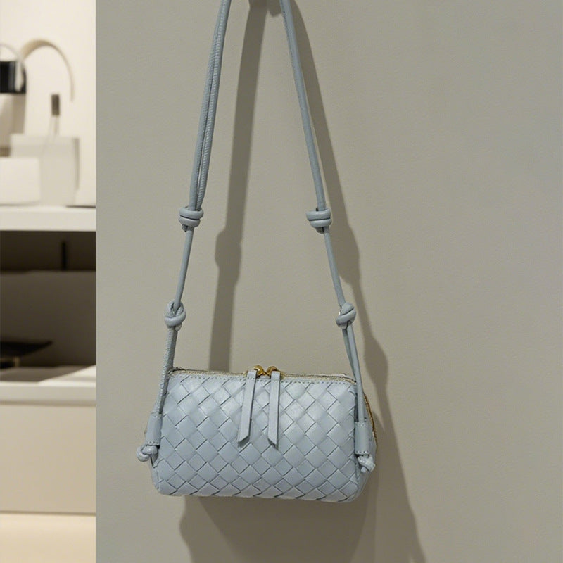 Women's Handmade Cowhide Woven Underarm Fashion Bags