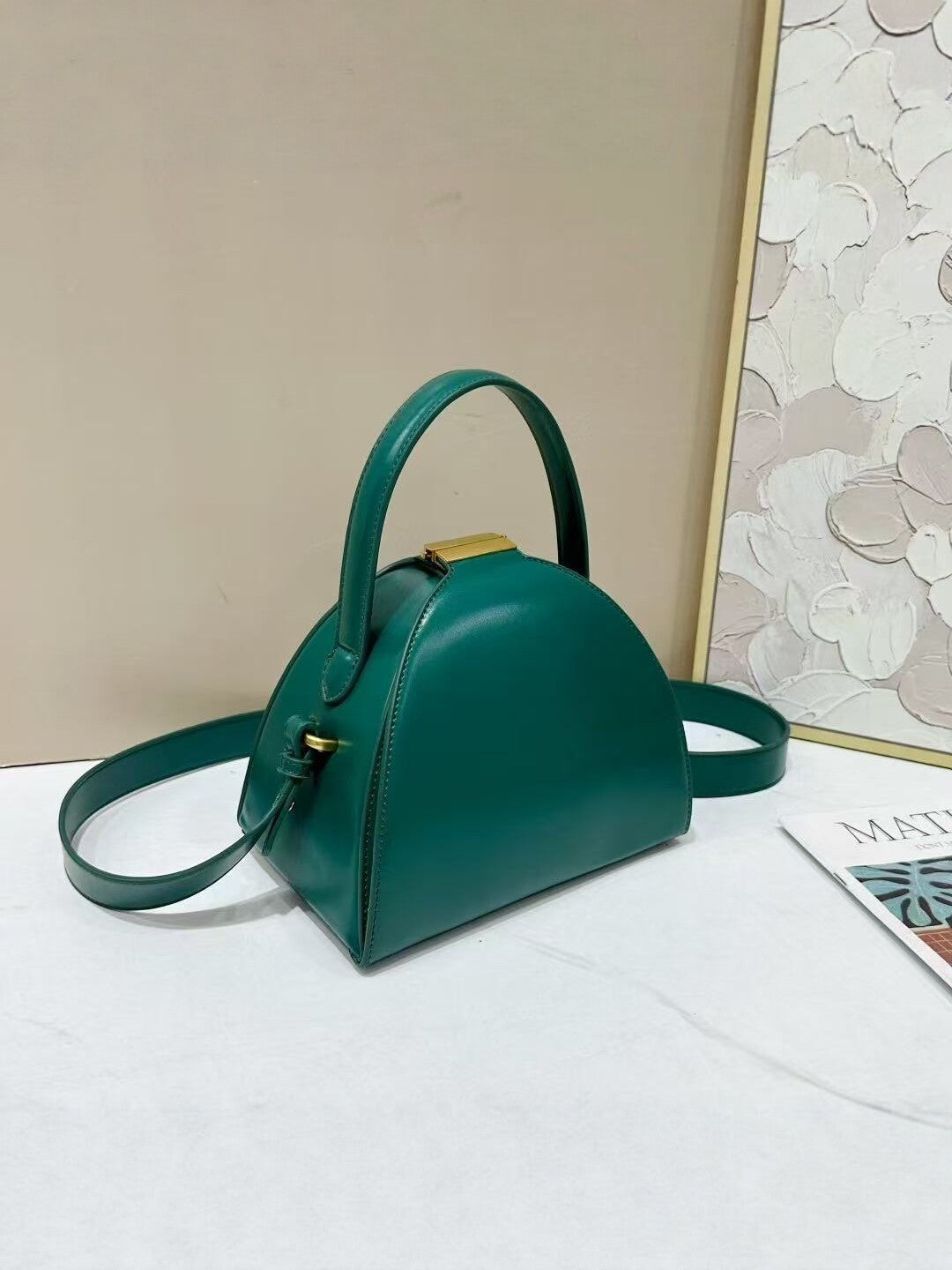 Women's French Style Semicircle Box High-grade Portable Niche Women's Handbag