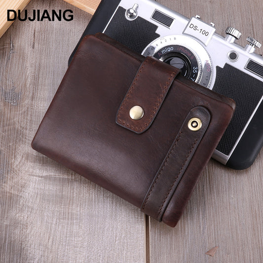 Men's Crazy Horse Leather High Sense Vintage Men's Wallet