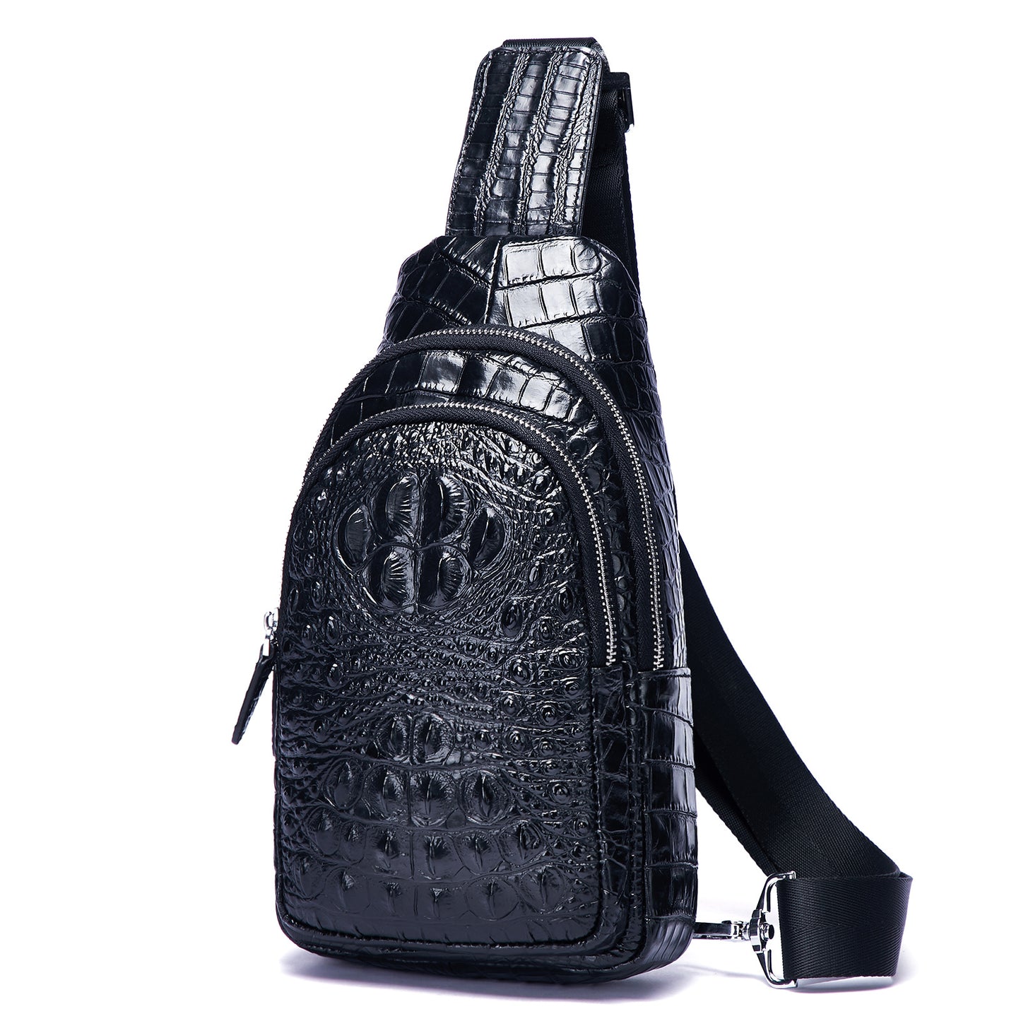 Men's Business Commute Korean Style Crocodile Pattern Men's Chest Bag