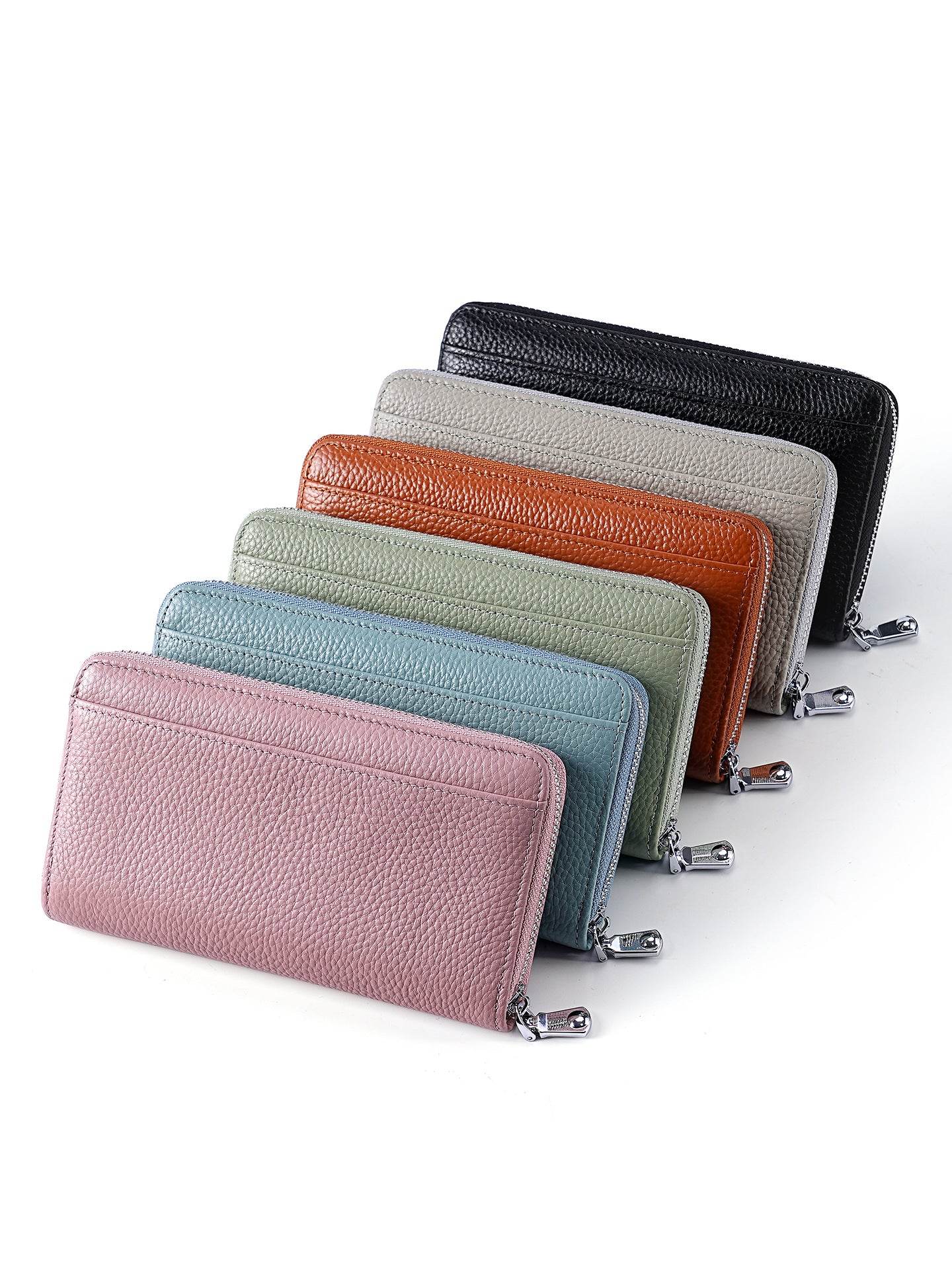Women's & Men's Long Genuine Leather Clutch Large Capacity Purses