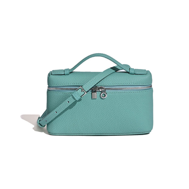 Women's Lunch Box Genuine Leather Portable Pouch Light Women's Shoulder Bag