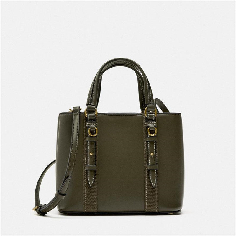 Women's Black Mini City Portable Versatile Double Women's Messenger Bag