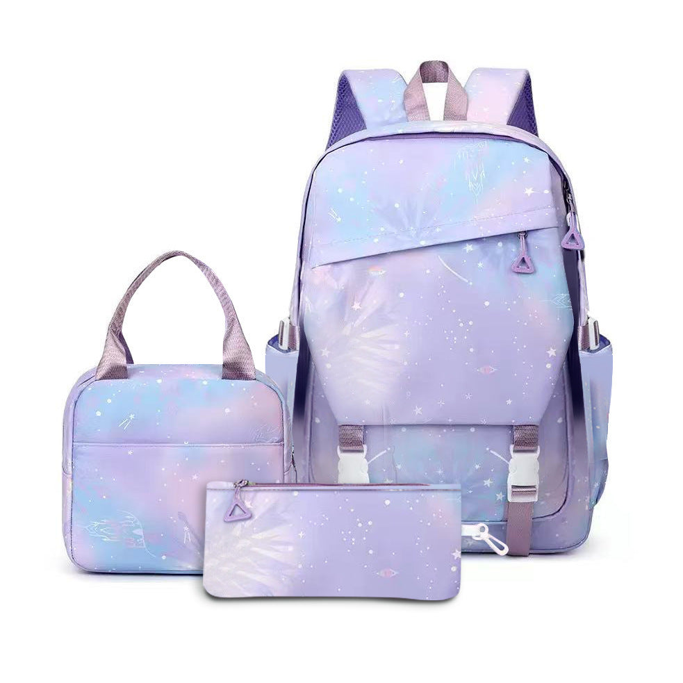 Korean Style Cartoon Three-piece Lunch Drawing Primary School Bag