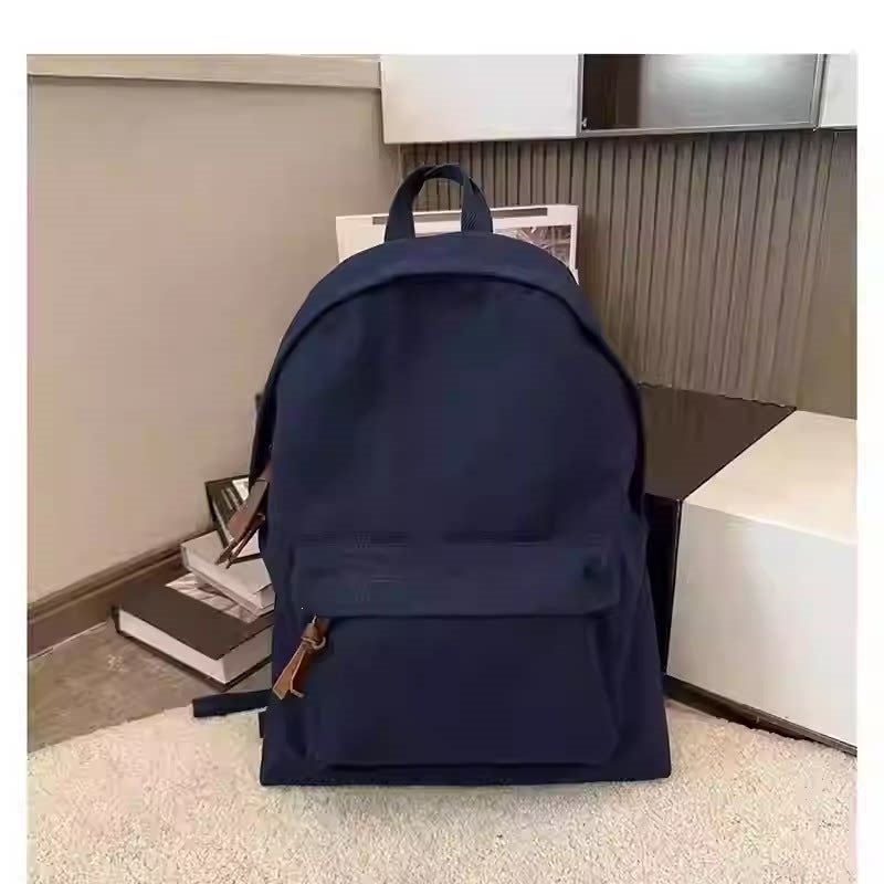 Men's Style Simple Retro Canvas Khaki Average Size Navy Leisure Backpack