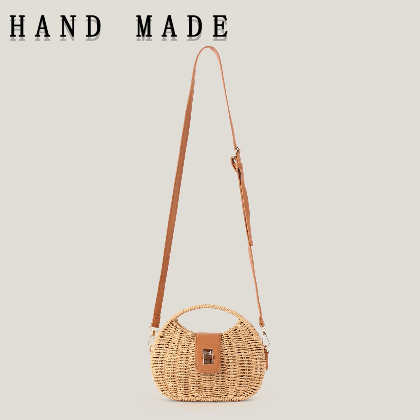 Women's French Fashion Woven Straw Seaside Vacation Beach Bags
