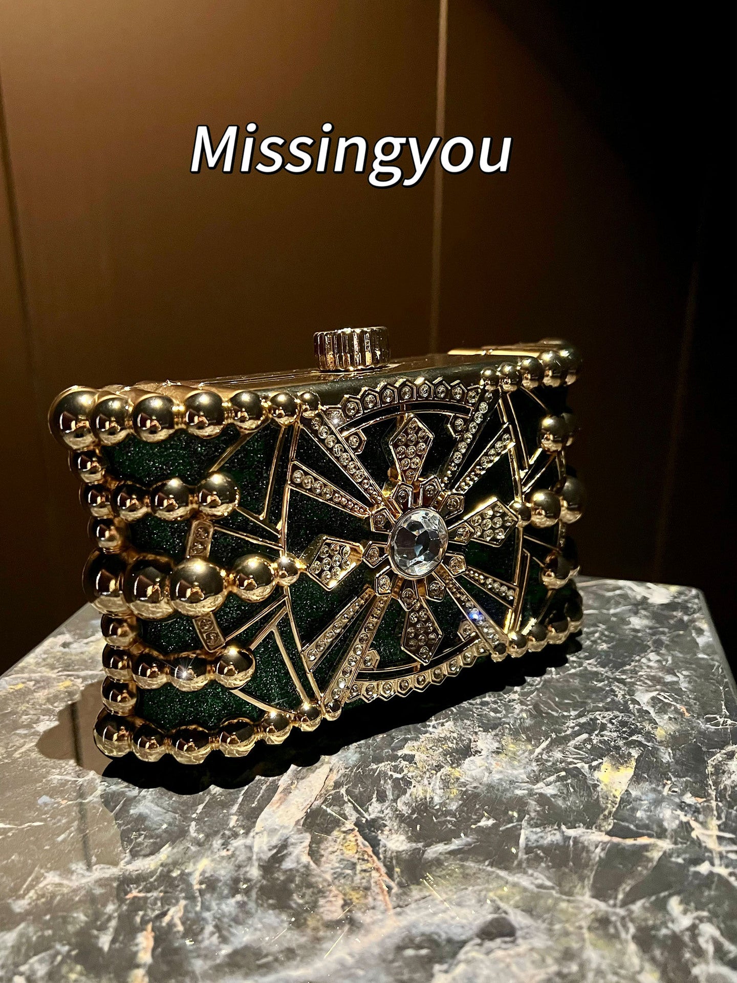 Women's Affordable Luxury Style Super Flash Party Clutch Vintage Dinner Bag
