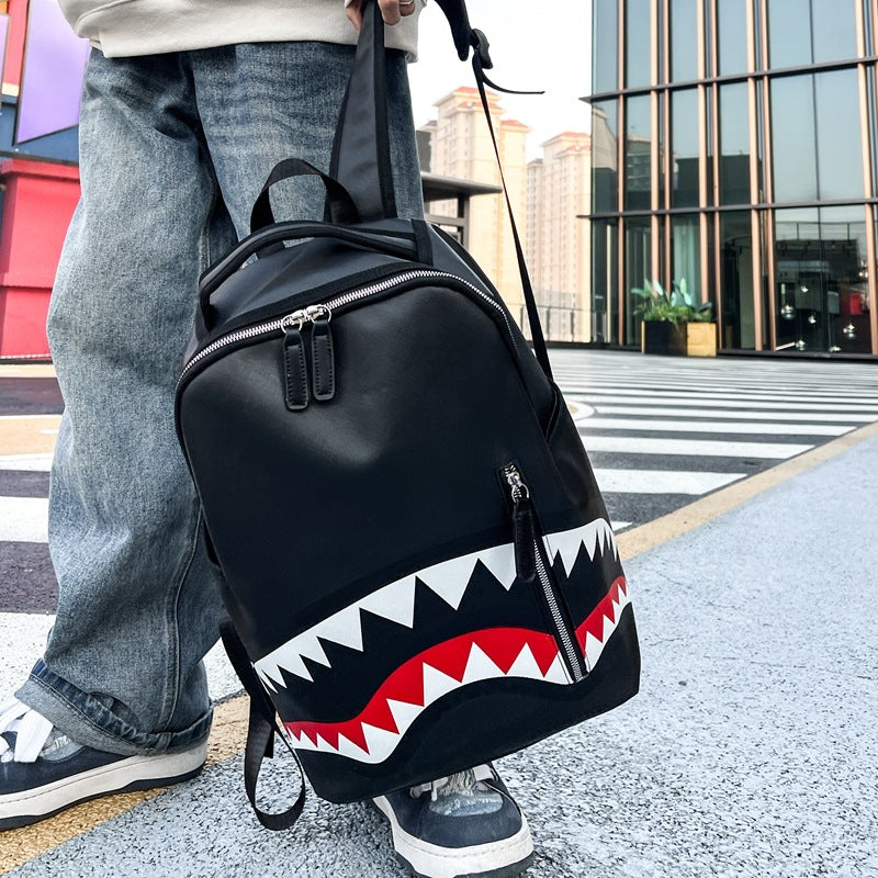 Iti Printing Trendy Shark Mouth Fashion Leisure Backpack