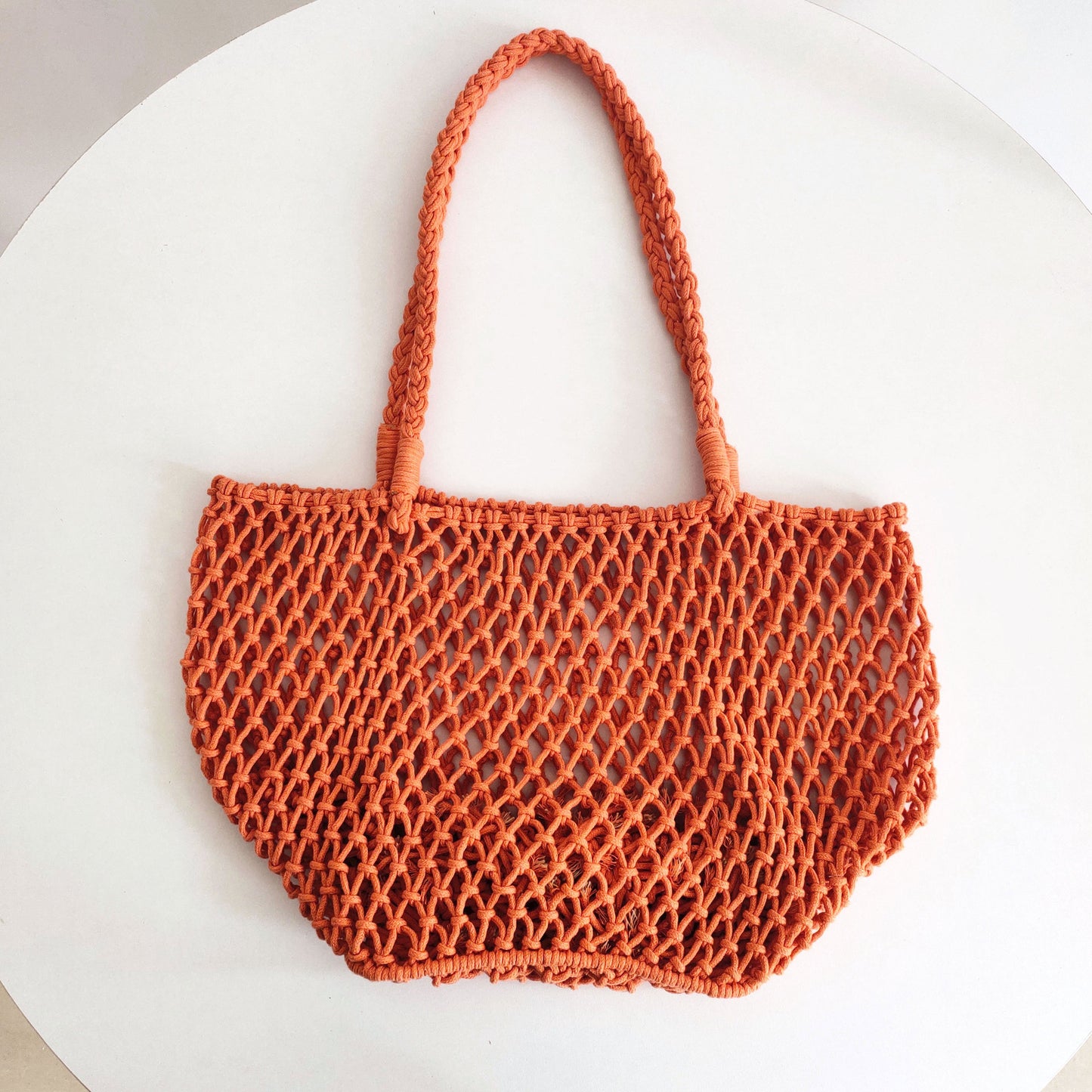 Net Cotton String Beach Vacation Leisure Women's Shoulder Bag