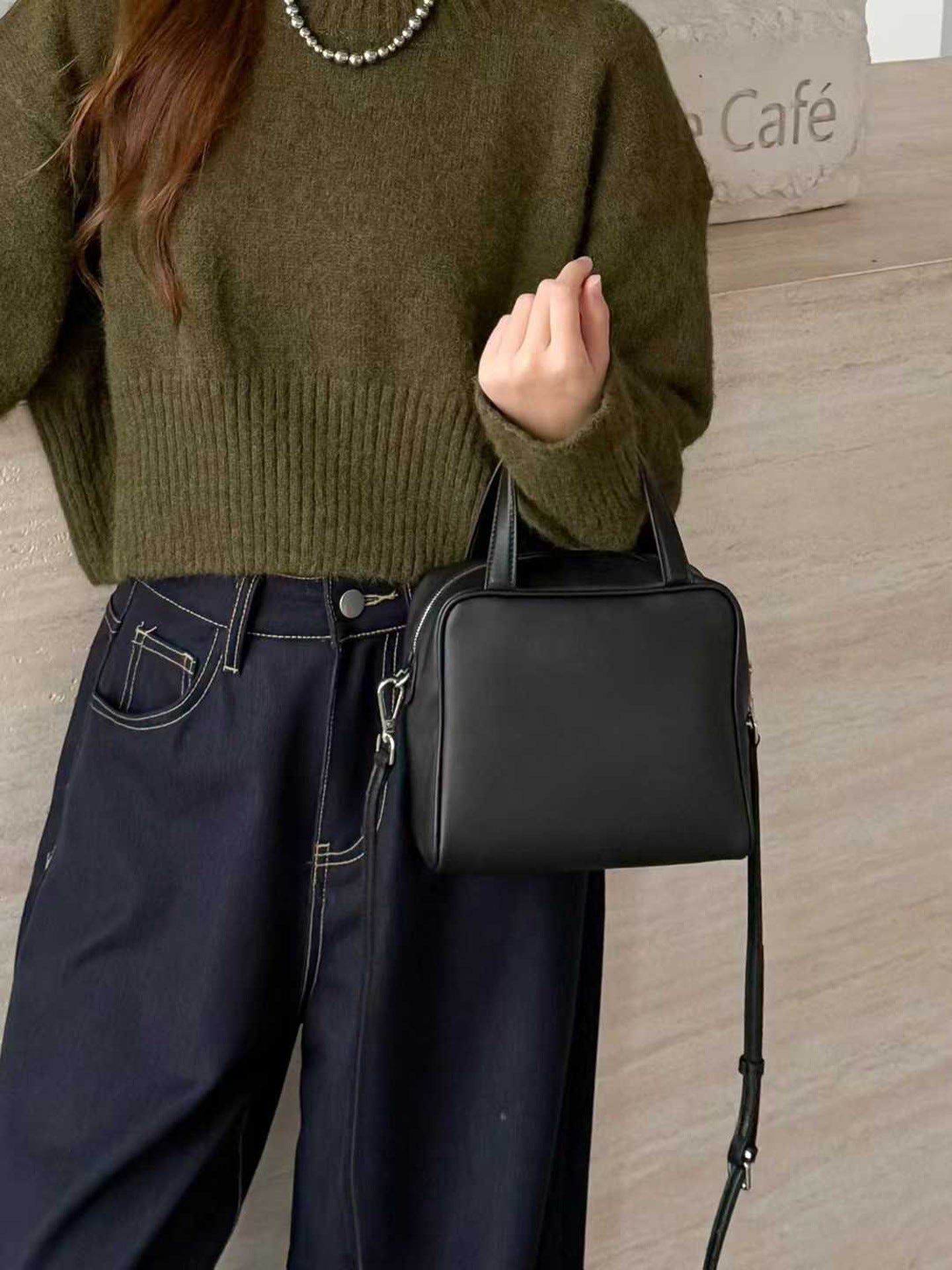 Elegant High Version Sheepskin Simple Style Women's Handbag