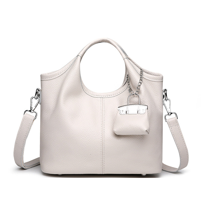 Women's First Layer Cowhide Fashion Commuter Large Capacity Handbags