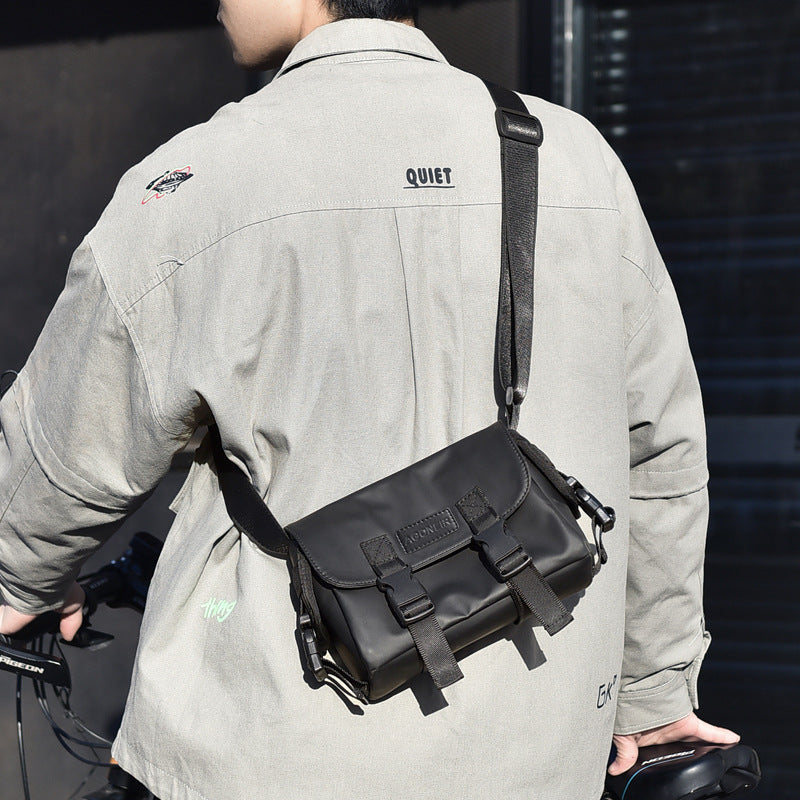 Men's Fashion Motorcycle Trendy Commuter Straight Hair Bags