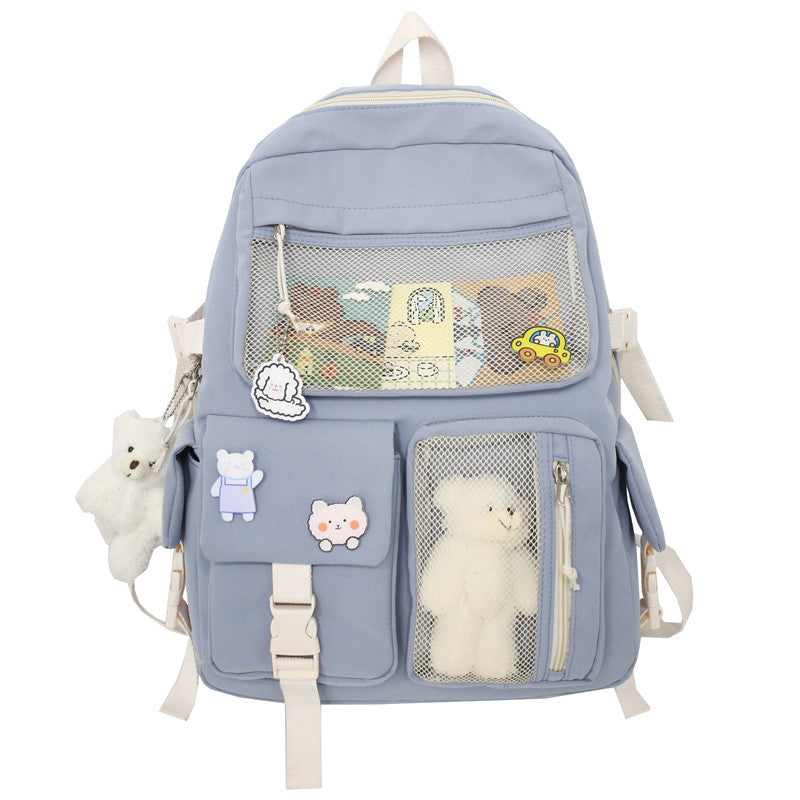 Mesh Korean Style For Junior Senior College Student Schoolbag