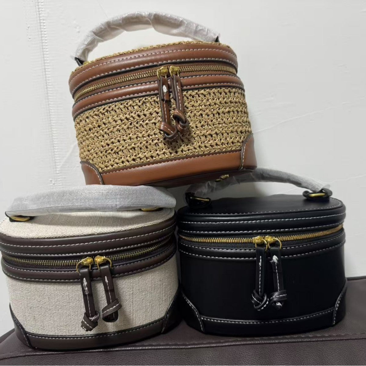 Women's Lunch Box Fashion Exquisite Canvas Color Cosmetic Bags