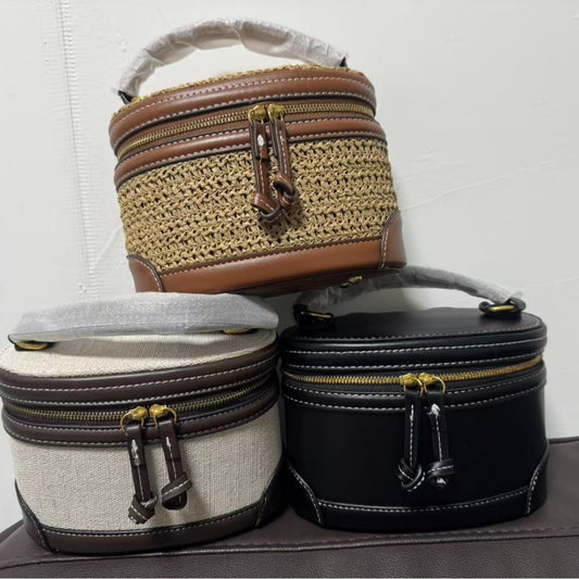 Women's Lunch Box Fashion Exquisite Canvas Color Cosmetic Bags