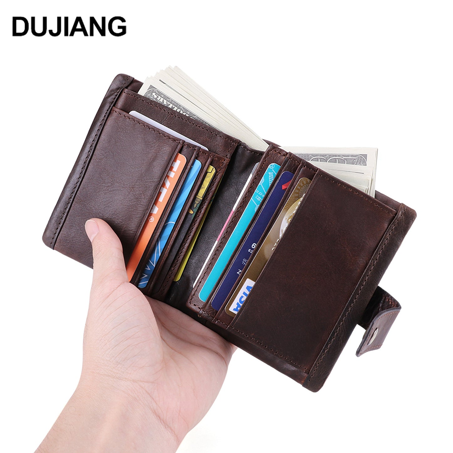 Men's Crazy Horse Leather High Sense Vintage Men's Wallet