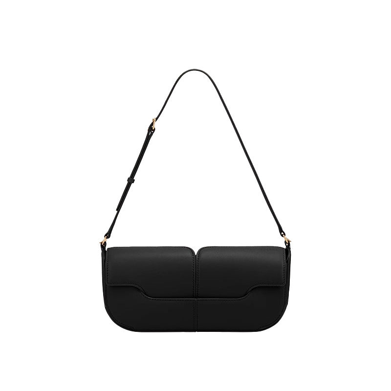 Casual Baguette Smooth Cowhide Portable Underarm Women's Shoulder Bag