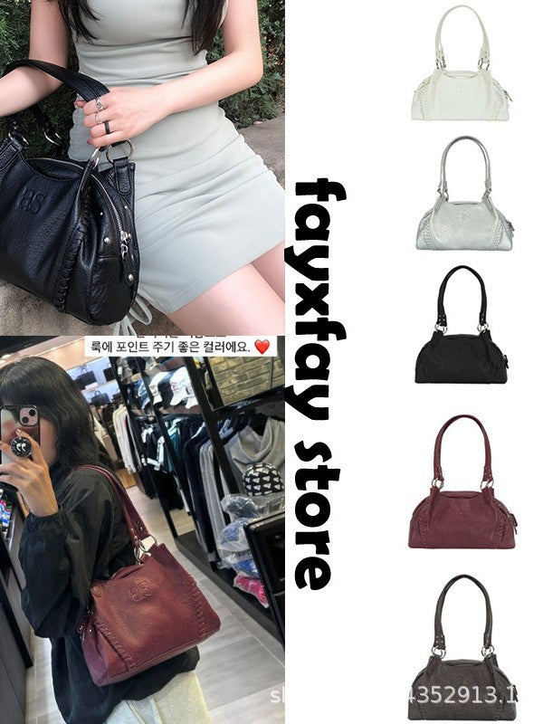 Hobo Leather Motorcycle Underarm Large Capacity Women's Shoulder Bag